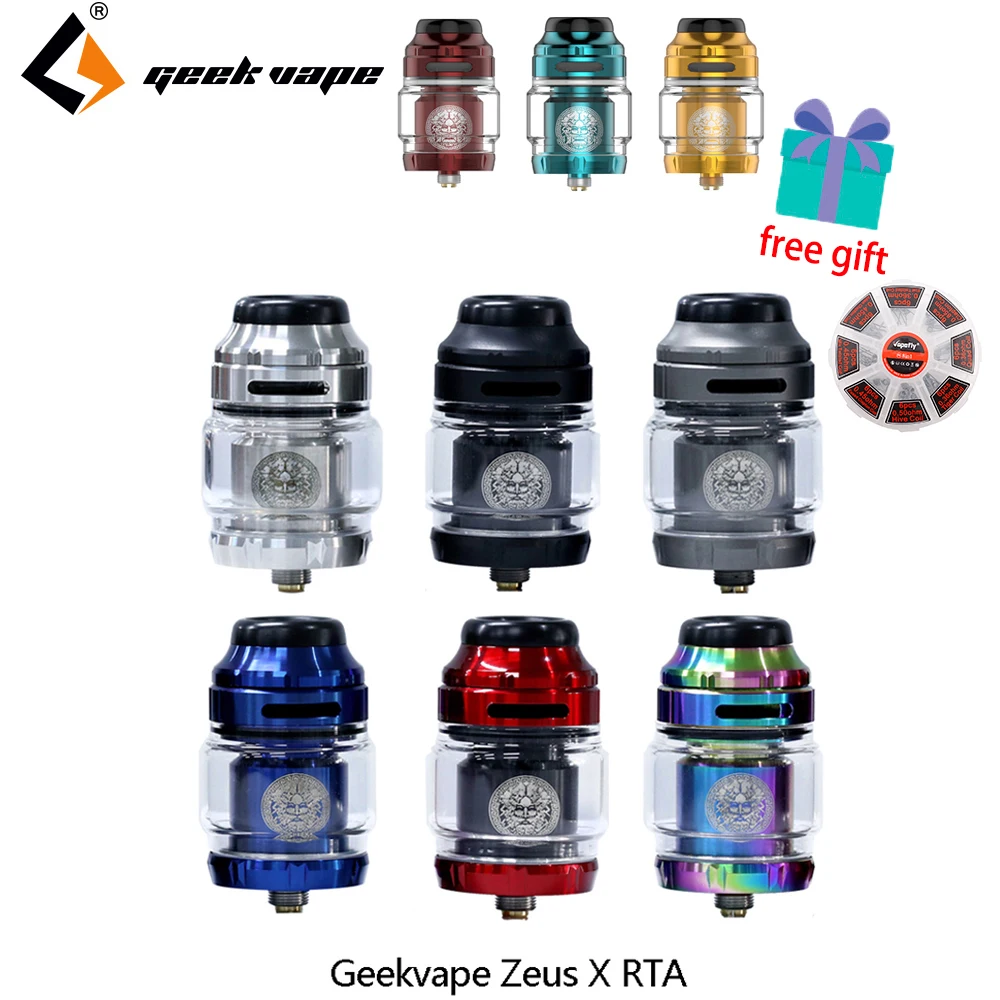 

Vape tank Geekvape Zeus X RTA 4.5ml tank capacity with 810 Delrin drip tip Electronic cigarette atomizer vs zeus dual/AMMIT MTL