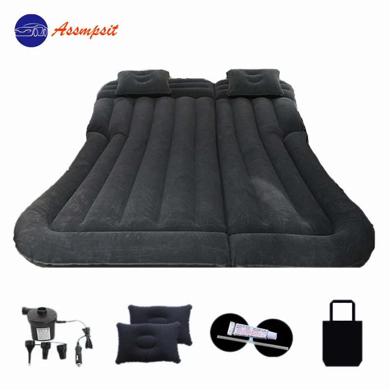 Inflatable Camping Mattress Inflatable Mattress For The Car In Comfort Trunk Clamshell For Tent Thicken Increase Flocking Material Free Delivery 180*130cm