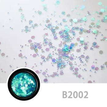 

RIKONKA 1Box Nail Sequins Fish Scale Sequins Gel Sequins Heart/Triangle/Irregular Shape Nail Art Nail Decorations New Arrivals