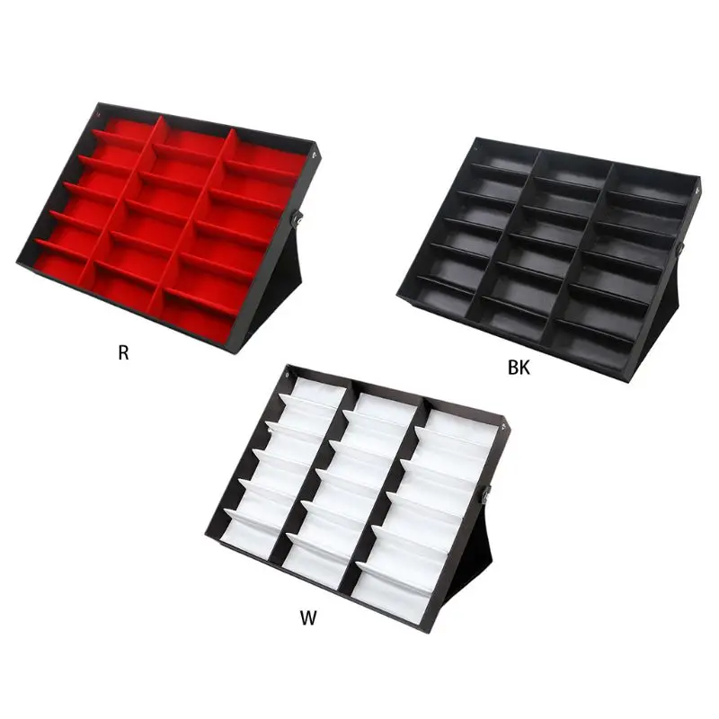 

18 Grid Sunglasses Storage Box Organizer Glasses Display Stand Holder