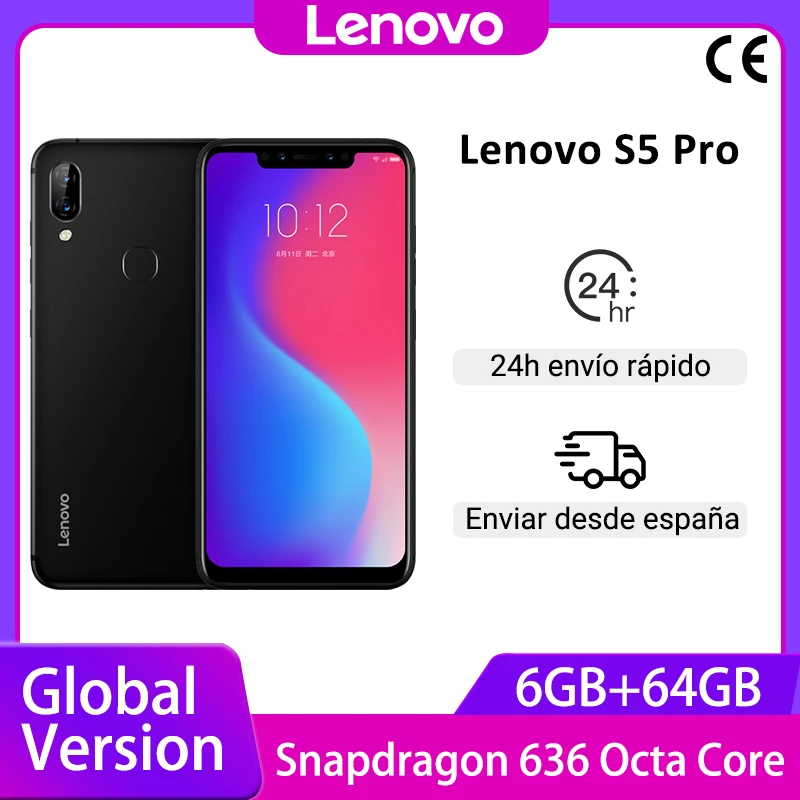 Оригинальная глобальная версия Lenovo S5 Pro 6 ГБ 64 Восьмиядерный процессор Snapdragon 636 20
