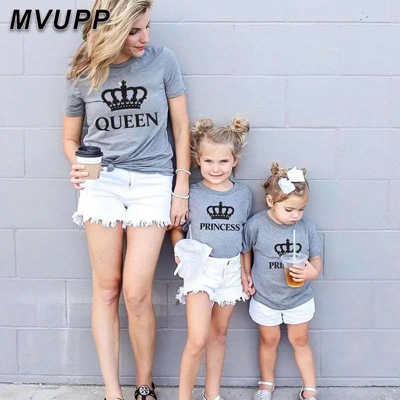 Одинаковые комплекты для семьи одежда всей Мама и я футболки папы мамы дочки