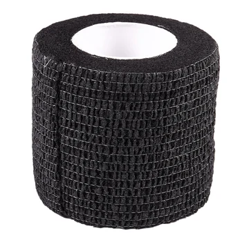 

2" x 5 Yards Self Adherent Adhesive Free Grip Comfort Wrap Cover Tattoo Handle Black