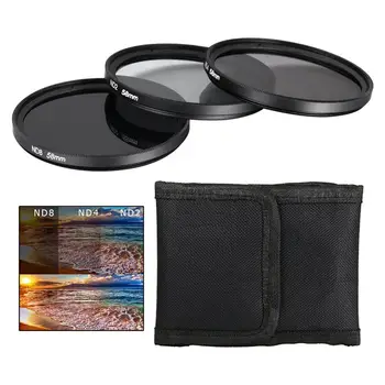 

3pcs 58mm Density Neutral ND2 ND4 ND8 ND 2 4 8 Filter Set For Canon 1DX 5D Mark 5D2 5D3 6D 7D 70D 60D 700D 650D 1100D 1000D 600D