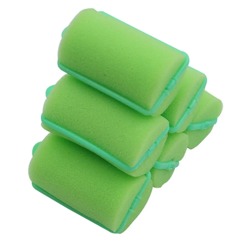 80% Hot Sale 6Pcs Buckle Soft Sponge Foam Hair Curler Roller Easy Curling Styling Salon Barberes Hairdressing Twist Tools Kit
