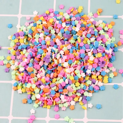 20 г смешанные полимерные мягкие глиняные трости сердце пять звезд снежинки конфеты ломтики разбрызгивает для поделок Сделай Сам дизайн ногтей украшения - Цвет: 15 Small daisy