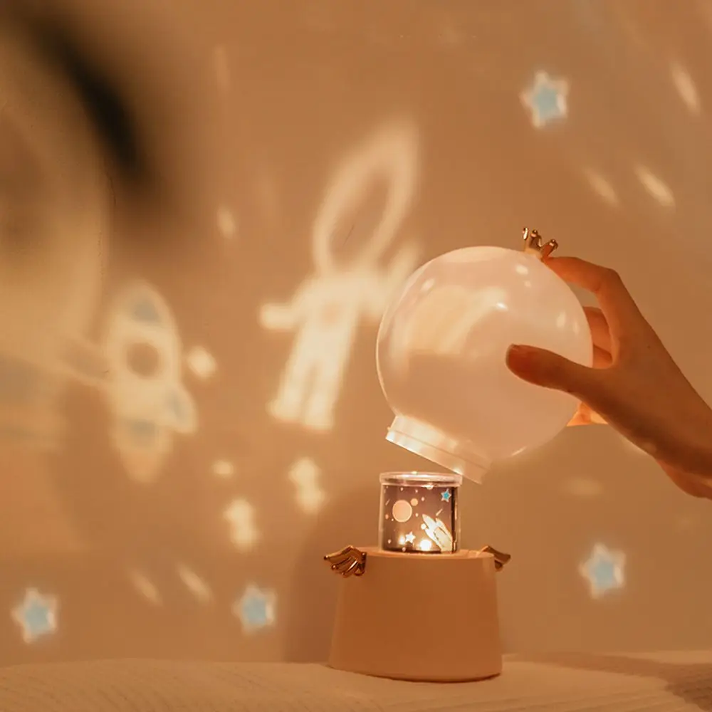 

Guardian Angel Projection Living room Lamp LED Multifunctional Dream Starry Sky 360-Degree Rotating Music Night Light