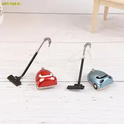 Mini aspirateur pour maison de poupée 1:12, jouet de Simulation, nettoyage d'appareils ménagers en métal 