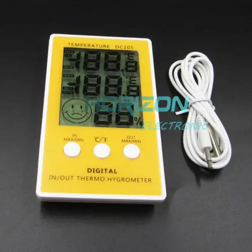 

DC105 LCD Digital Thermometer Temperature Humidity Meter Hygrometer Indoor Outdoor Meteo Weather Station Diagnostic-too