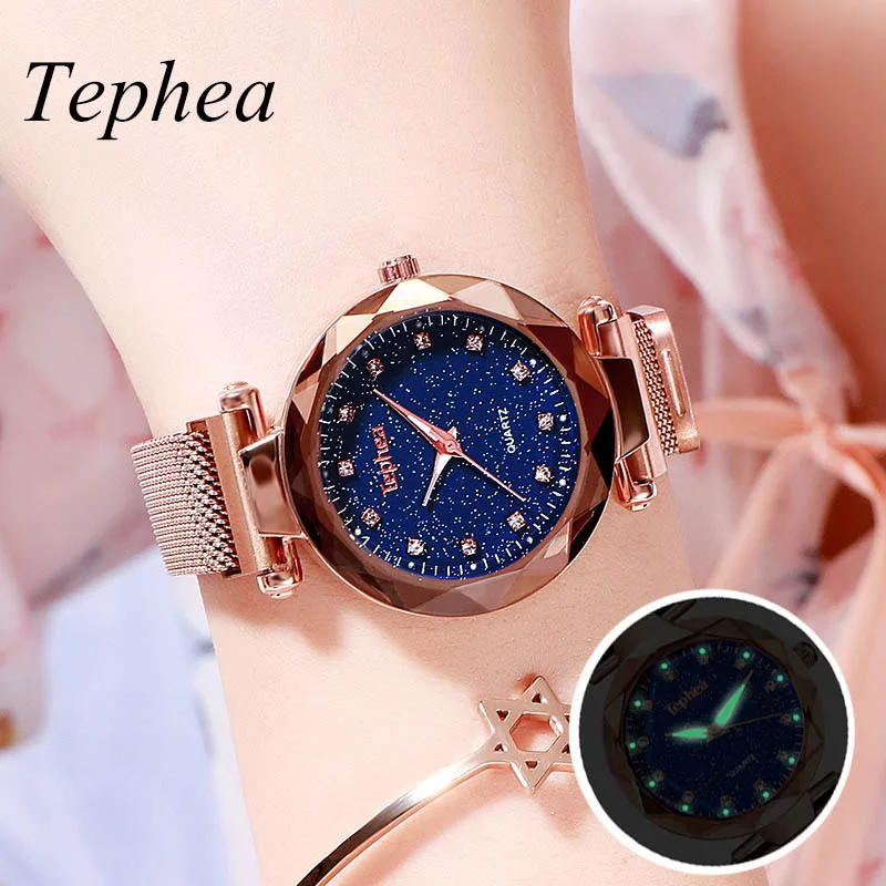 Роскошные женские часы 2019 звездное небо на магнитной застежке от ведущего бренда