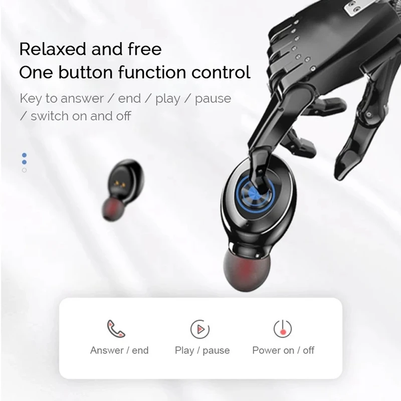 TWS Bluetooth 5 0 Wireless Headphones Mini Smart In Ear Headset with Mic Pick Up Automatic Pairing Earbuds