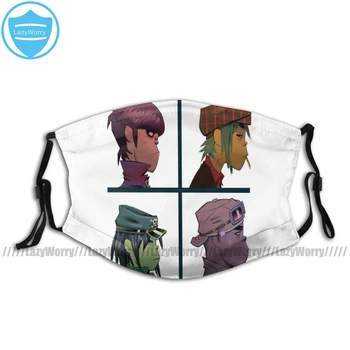

Gorillaz Mouth Face Mask Gorillaz Facial Mask Funny Kawai with 2 Filters for Adult