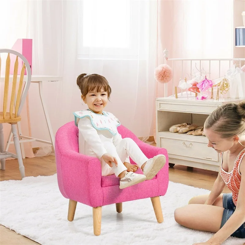 Toddler Child Leisure Comfortable Cute Single Sofa Durable Linen Eucalyptus Wood Kid Sofa Chair Comfortable Sponge Seat HW61182 Toddler Child Leisure Comfortable Cute Single Sofa Durable Linen Eucalyptus Wood Kid Sofa Chair Comfortable Sponge Seat HW61182
