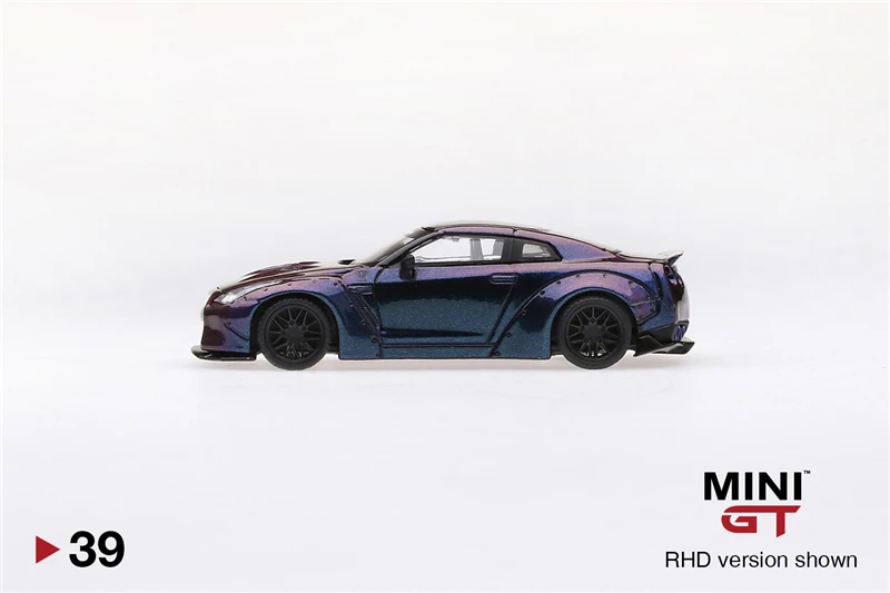 Мини GT 1: 64 LB работает Nissan Skyline GTR R35 волшебный фиолетовый литой модельный автомобиль
