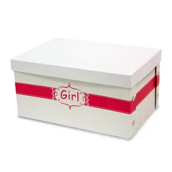 

Rectangular box child carton for girl (girl) shades of pink. Detachable
