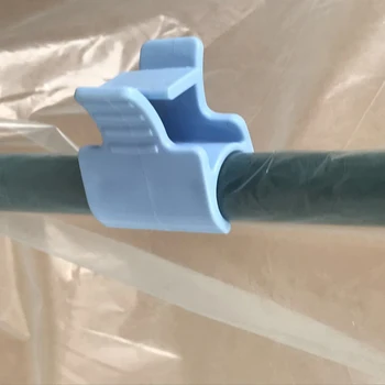 

10Pcs Pipe Clamps for OD 16mm Plant Stakes Greenhouse Film Row Cover Netting Tunnel Hoop Clips Home Garden Supplies