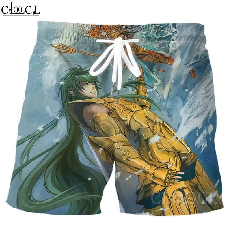 

HX Anime The Knights of The Zodiac Saint Seiya Shorts 3D Print Men Women Fashion Casual All-match Classic Fashion Beach Pants