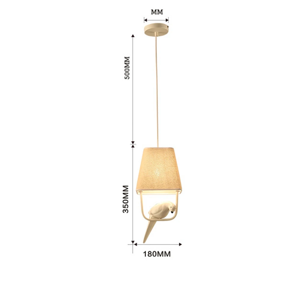 Тканевый подвесной светильник, современный креативный светильник с птицами для дома, подвесные светильники для спальни, кафе, отеля, ресторана, украшения для гостиной - Цвет корпуса: one bird