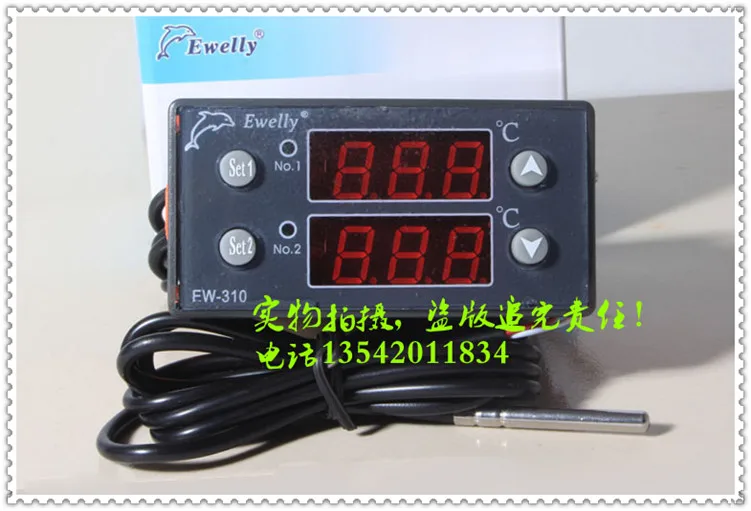 

Ewelly Temperature controller temperature controller upper and lower limit alarm function output dual EW-310 temperature contro