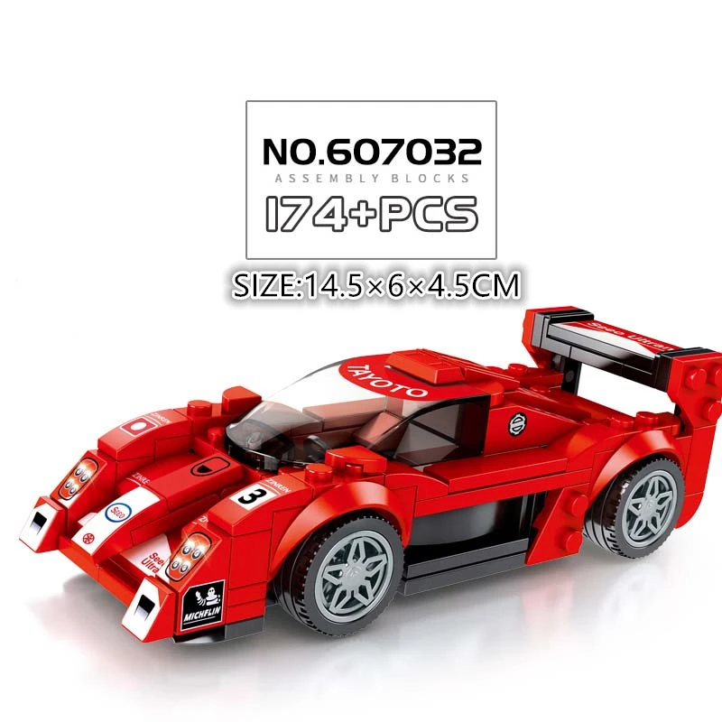 Speed Champions Technic City Assemble autos model Building Blocks supercar city Racing Car Bricks Toys for Children small bricks