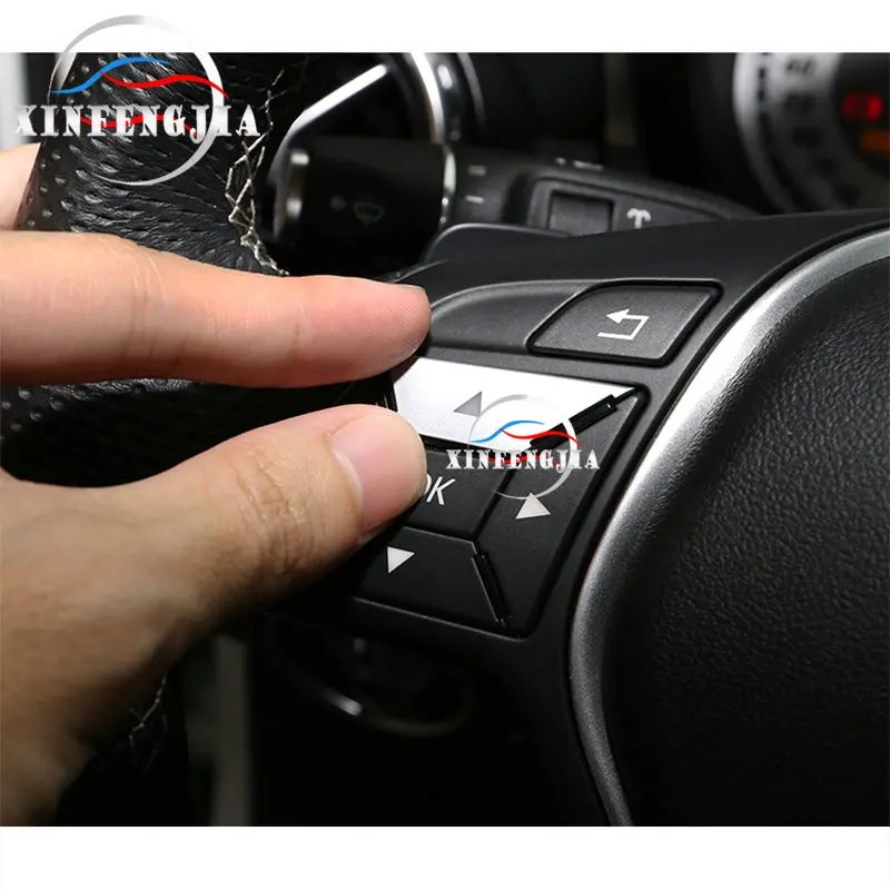 Для Mercedes-Benz A B C E CLA GLA ML GL наклейки CLS, GLK класс SL накладка на кнопки рулевого колеса