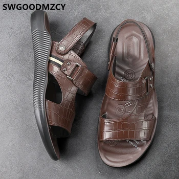 

Mens Sandals Summer Leather Sandals Men Open Shoes Men Sandal Men Shoes Zapatos De Hombre Buty Sportowe Meskie Erkek Ayakkabı
