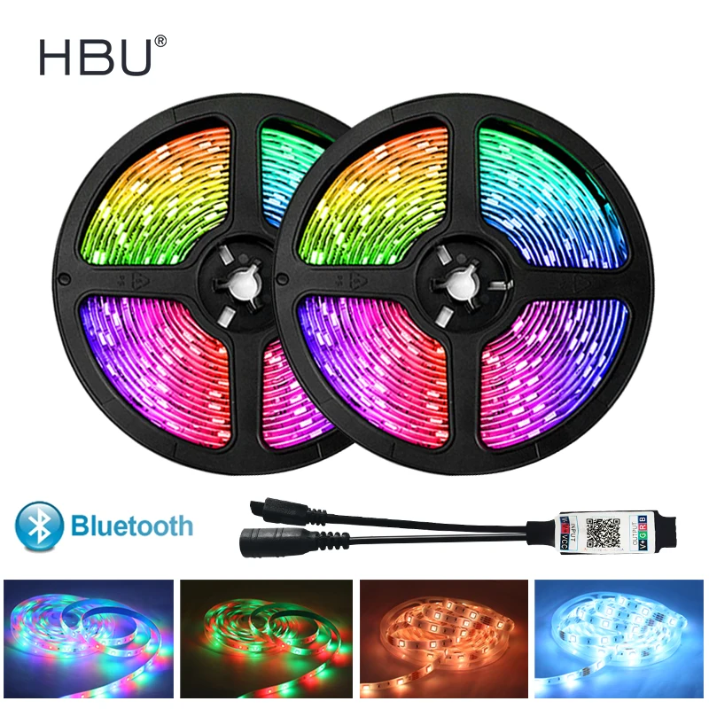 

LED Strip 12V Light RGB SMD 5050RGB 2835 Flexible Ribbon Waterproof 5M 10M 15M Tape Diode Bluetooth Control Neon Led Lights Room