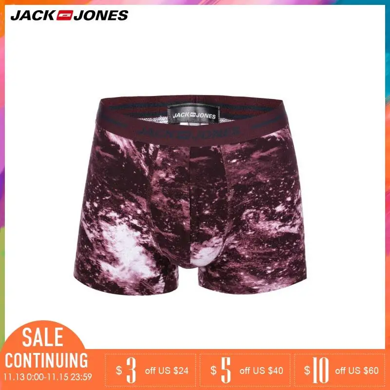 Jack Jones Brand 2018 NEW COTTON fashion print light boxers male underpants 215392011 |