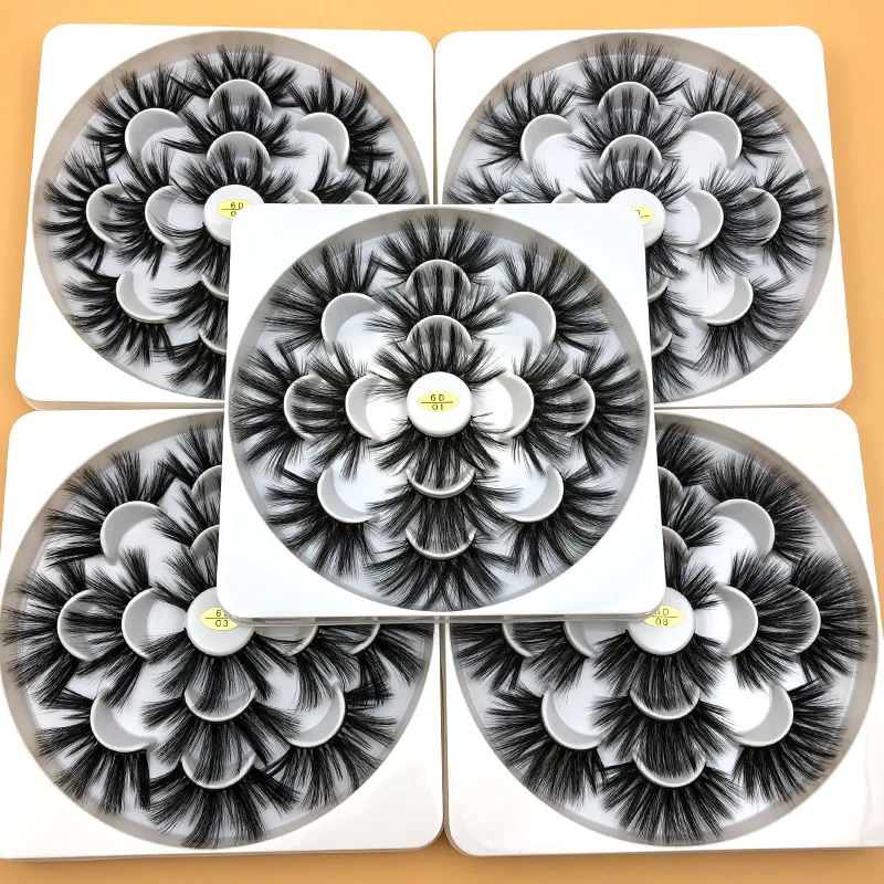 

7pairs 25mm 3D Mink Lashes long Faux Natural Long False Eyelashes Dramatic Volume Fake Lashes Makeup Extension Eyelashes