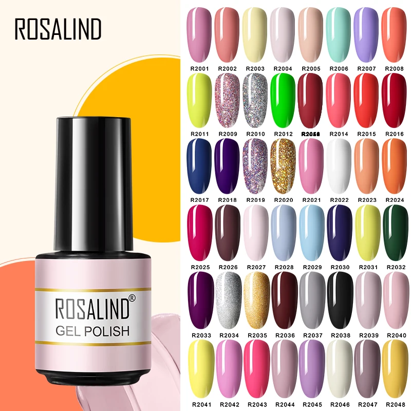 ROSALIND Gel Nail Polish 7ML Matte Base Top Coat For Soak Off Gel Polish UV LED Gel Semi Permanent Varnishes Design Nail Art