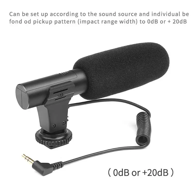 MIC-05 3,5 мм стереокамера микрофон для интервью фотография стерео видео Открытый ПК записывающий микрофон для Nikon Canon DSLR камеры