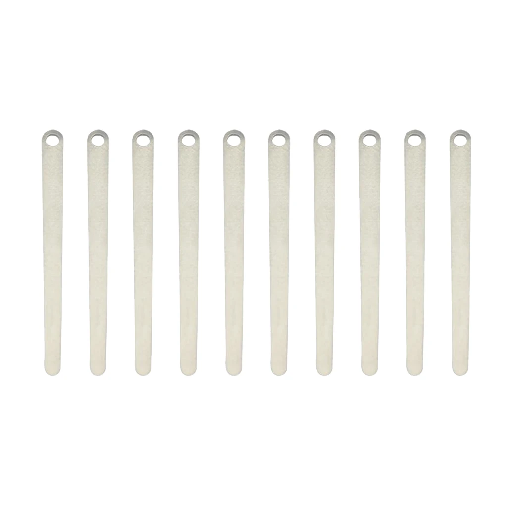 10 Pieces Metal Clarinet Leaf Springs Sax Flute Clarinet Repair Parts Silver 30x2.4mm
