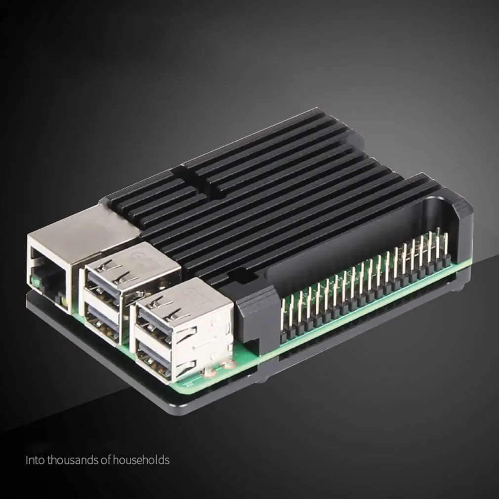 Алюминиевый Чехол Raspberry Pi 3B+ 3B без вентилятора, металлический защитный чехол с ЧПУ, защитный чехол