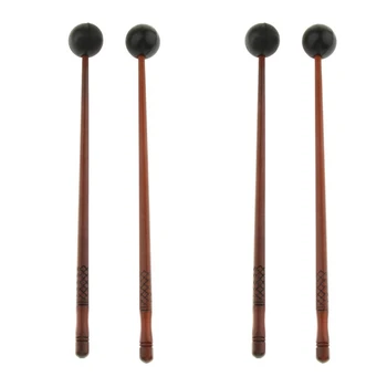 

2 Pair Wooden Tongue Drum Sticks Mallets Beaters Percussion Parts Perfect for Music Education Yoga Meditation and So On