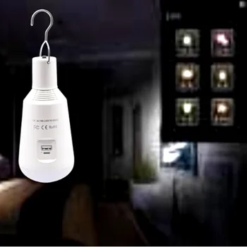 

Emergency Bulb Rechargeable Tent Lights Energy-saving White Multifunctional Hanging Lamp For Bedroom Dormitory