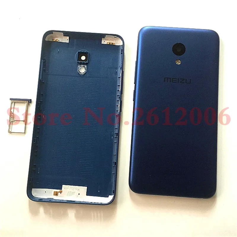 Original New Metal Cover Case For MEIZU M5 Back Battery Cover Housing Replacement Parts With Side buttons+Camera lens