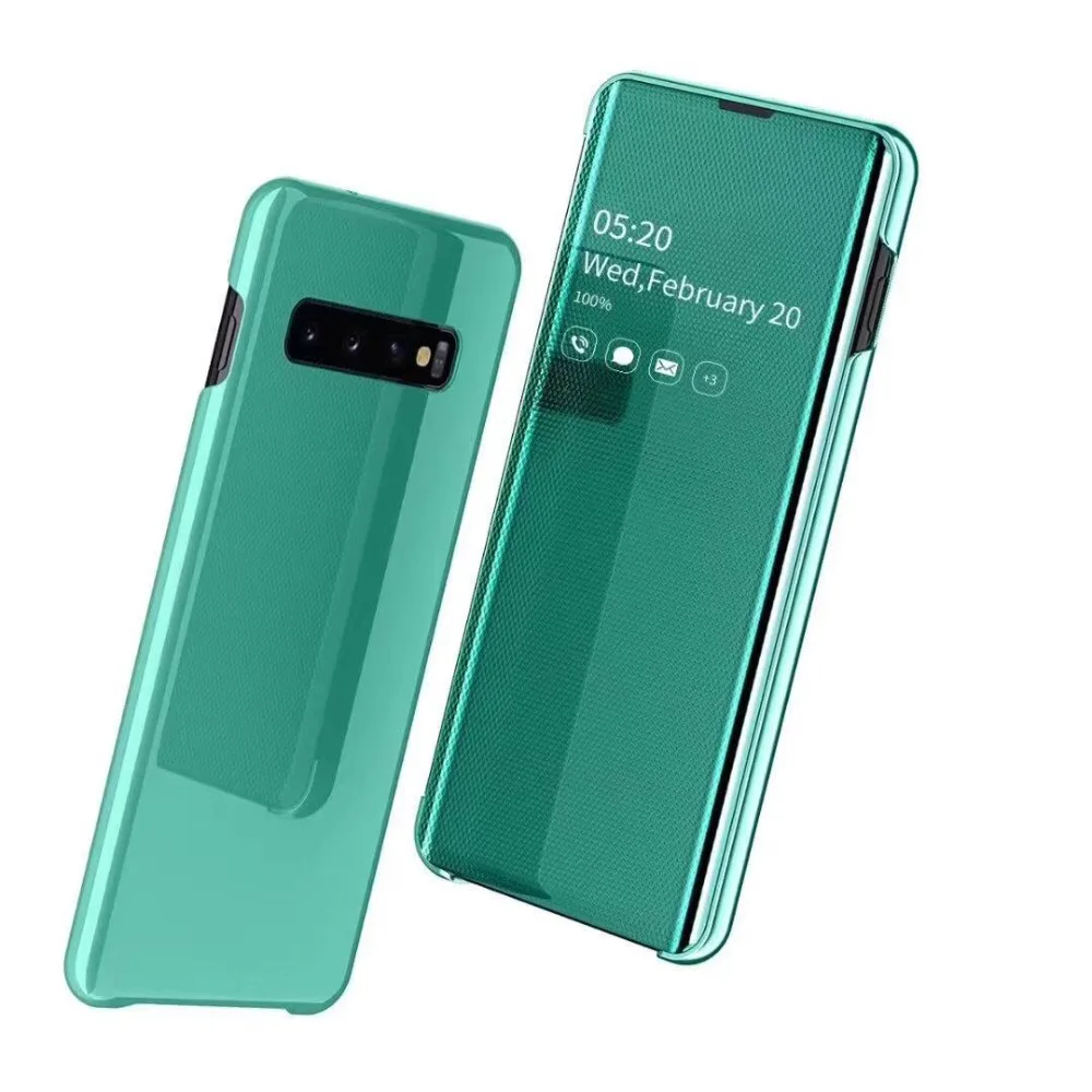 10 шт. зеркальный флип-чехол для samsung Galaxy A30 A50 A70 прозрачный зеркальный умный флип-чехол для samsung Note10 Pro защитные чехлы