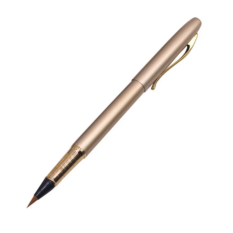 3 шт кисть для смешивания краски кисти для рисования акварельные художественные секретные кисти крюк Ручка художественная краска ручка-тип чернил sac кисть для чернил - Цвет: Gold