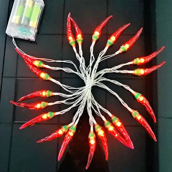 

3M 6M 10M Chili String Lights Red Pepper Shape Fairy LED Lamp for Indoor Outdoor Holiday Lighting Christmas Festival Decorations