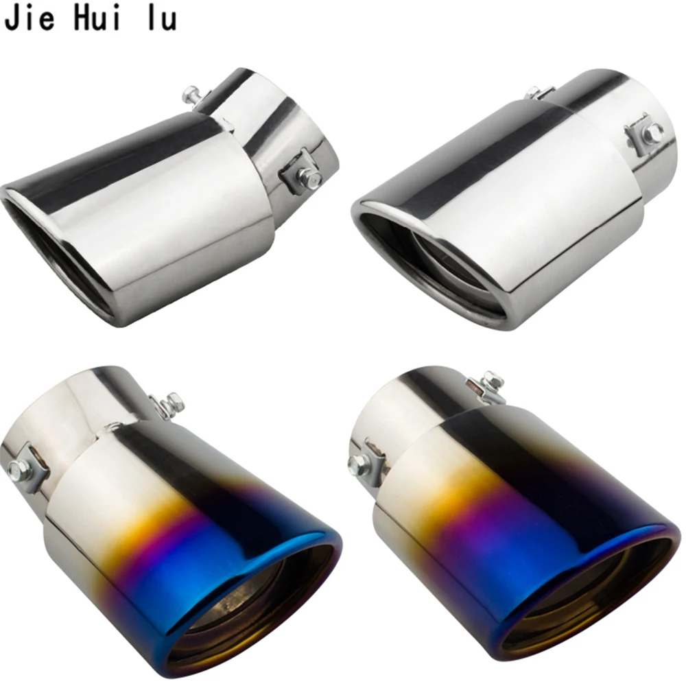 Universal Car Muffler Tip Round Stainless Steel Pipe Chrome Tail