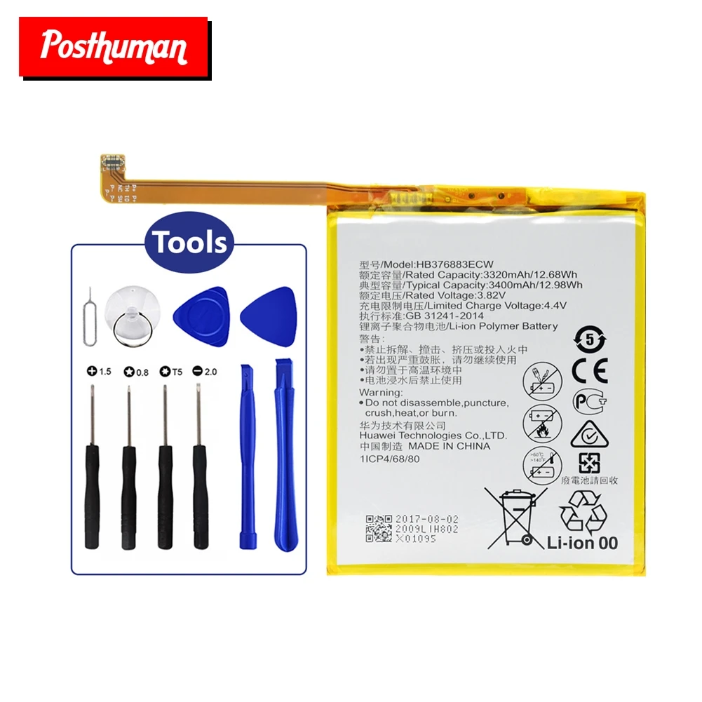 

3400mah Lithium HB376883ECW Mobile Phone Battery For Huawei P9 Plus VIE-AL10 L09 L29 Ascend P9 Plus VIE-AL10 L09 L29+Repair Tool