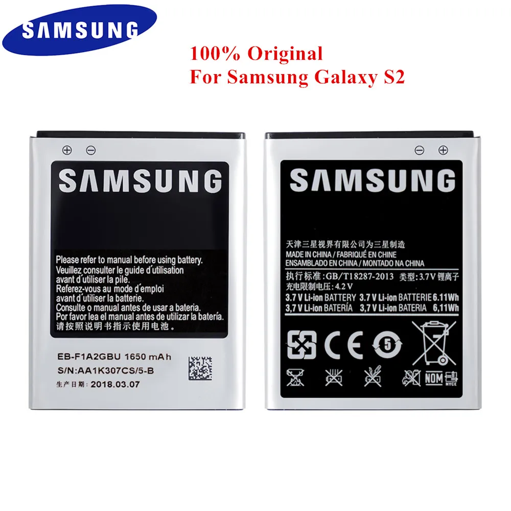Батарея EB-F1A2GBU для samsung Galaxy S2 GT-i9100 i9108 i9103 i9105 I777 i9188 i9050 i9100G i9100T 1650 запасная батарея AKKU для телефона, мАч
