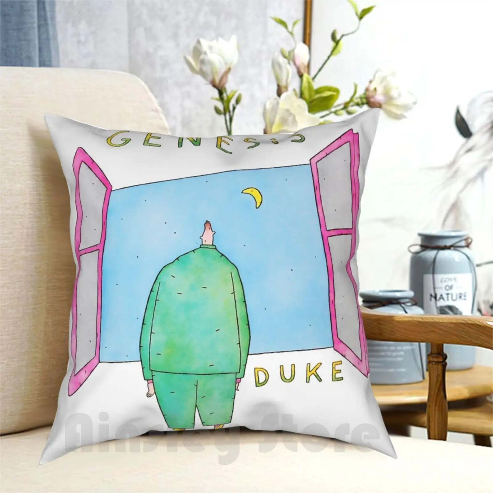 

( Hd ) Pillow Case Printed Home Soft DIY Pillow cover Genesis Music And Roll Progressive Progressive England Uk United