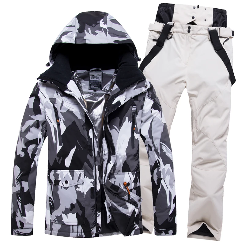 2019 Super Warm Skiing Suit Men Ski Clothing Snowboard Jacket Pant Windproof Waterproof Outdoor Sport Wear Male Hooded Thicken | Спорт и