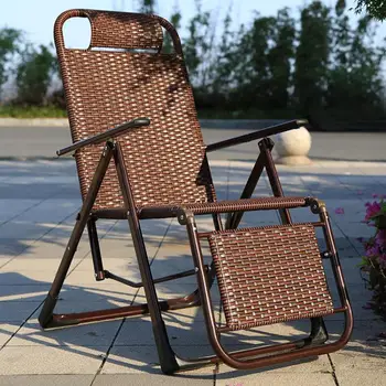 

Armchair Reclining Chair Folding Noon Nap Rattan Chair Napping Balcony Household Recreational Chair Elderly Chair Backr