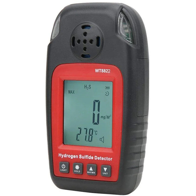 

WT8822 Hydrogen Sulfide Detector Independent H2S Gas Sensor Warning-Up High Sensitive Poisoning Alarm Detector