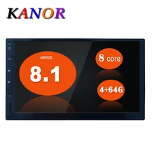 KANOR 7 ''4+ 64G Android 8,1 2 Din универсальная gps-навигация Авторадио автомобильный мультимедийный плеер BT 4G Wifi OBD стерео радио видео