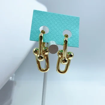 

1:1925 sterling silver ladies earrings, European and American style U-shaped romantic and charming earrings Valentine's Day Gift