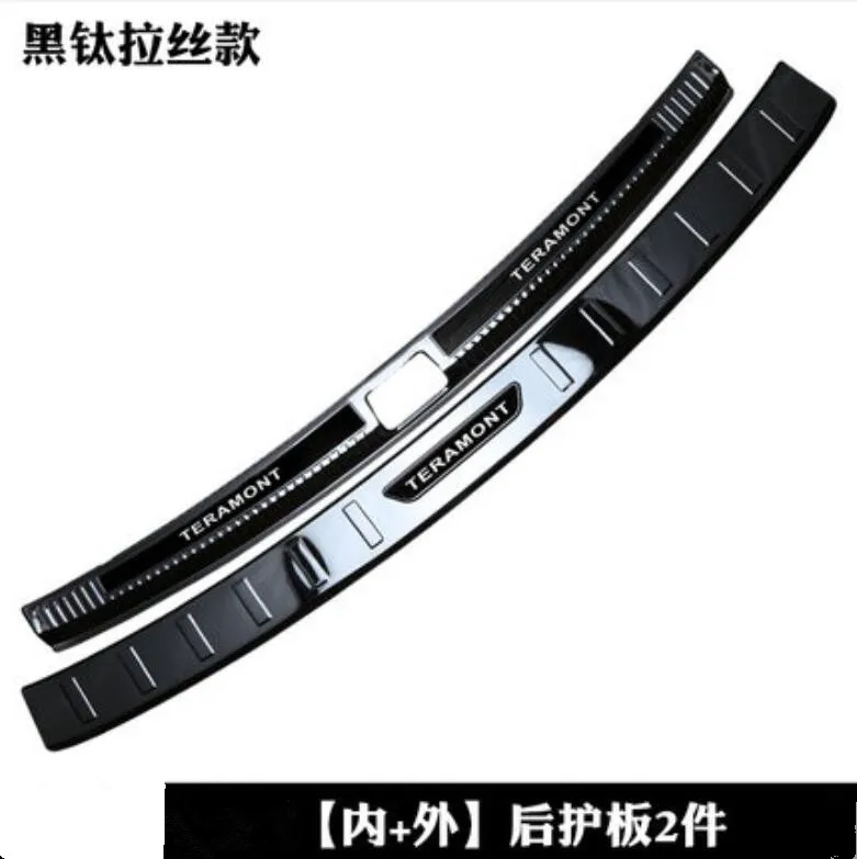 

Car styling For Volkswagen 2018-2019 Scuff Plate/Door Sill Rear Bumper Protector Sill Trunk Trim