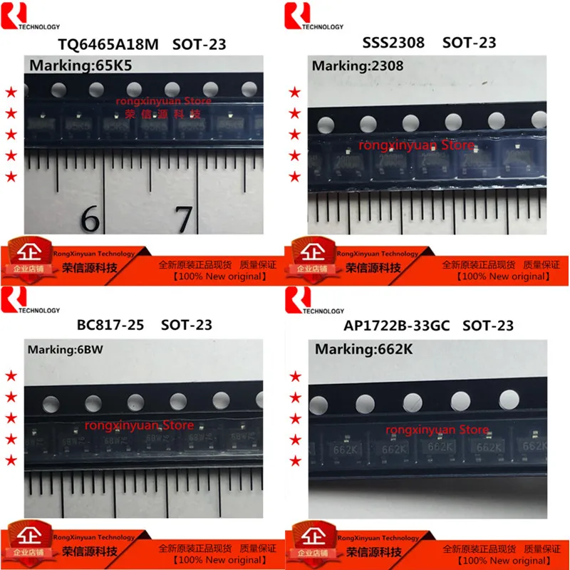 50 шт. TQ6465A18M 65K5 TQ6465A18M3 TQ6465A SSS2308 2308 BC817 25 6BW AP1722B 33GC 662K 33PC Новый оригинал|Аксессуары для
